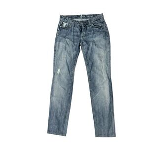 7 Seven for all Mankind Women’s Bootcut Jeans 27 Med Wash Denim Pockets Stretch